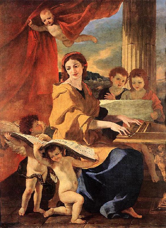 POUSSIN, Nicolas St Cecilia af France oil painting art